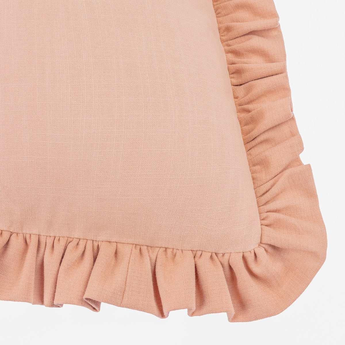 Effie Plain Cotton Cushion - Rose / Vintage Blush