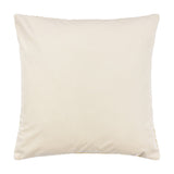 Evoke Geometric Velvet Cushion in Ivory, shown reverse side with plain velvet fabric and no visible pattern, photographed on a white background.