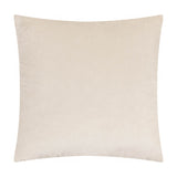 Evoke Geometric Velvet Cushion in pale oyster, a plain square velvet cushion with softly textured surface, shown against a plain white background.
