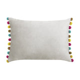 Fiesta Plain Velvet Cushion - Dove/Multi
