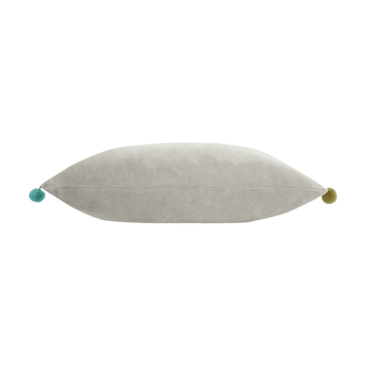 Fiesta Plain Velvet Cushion - Dove/Multi