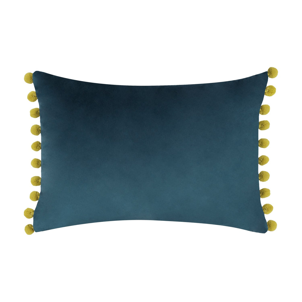 Fiesta Plain Velvet Cushion - Indigo/Olive
