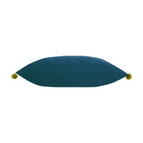 Fiesta Plain Velvet Cushion - Indigo/Olive