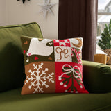 Fika Abstract Velvet Cushion - Multicolour