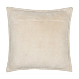 Reverse view of the Forest Festivities Velvet Faux Fur Cushion in natural, showing the plain soft faux fur back with a concealed zip closure, shown on a white background.