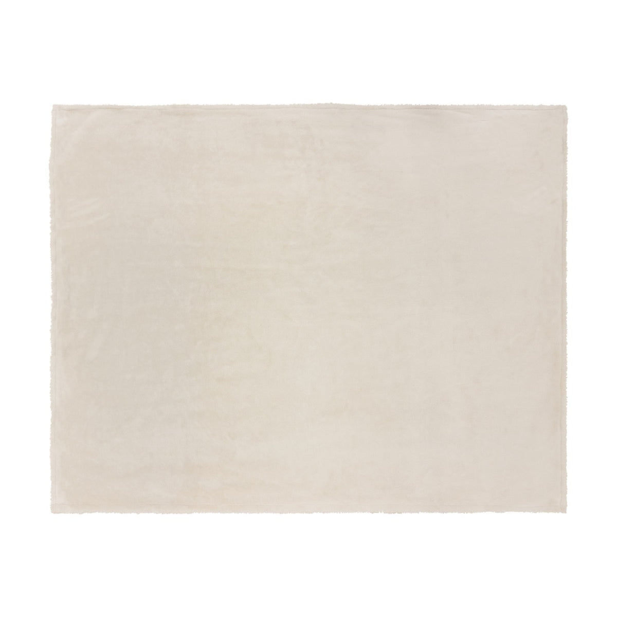 Forest Festivities Velvet Faux Fur Throw in natural, shown flat with soft velvet face and faux fur reverse against a plain white background.