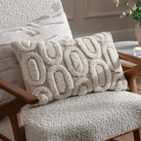 Fosse Geometric Polyester Cushion - Natural
