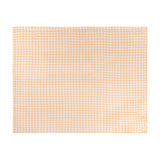 Gingham Check Polyester Throw in yellow and white, plush fleece with a small even check pattern, shown flat against a plain white background.
