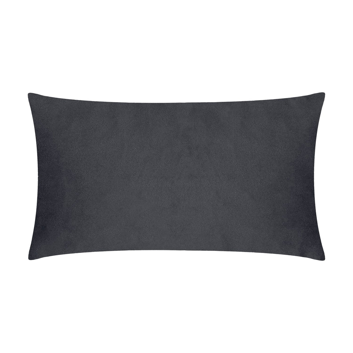 Rectangular black velvet bolster cushion, plain reverse side shown, on a white background.