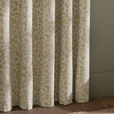 Grace Leaf Jacquard Fully Lined Eyelet Curtains - Sage