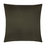 Grove Animal Polyester Cushion in olive, plain reverse side shown, square shape with piped edge, photographed on a white background.