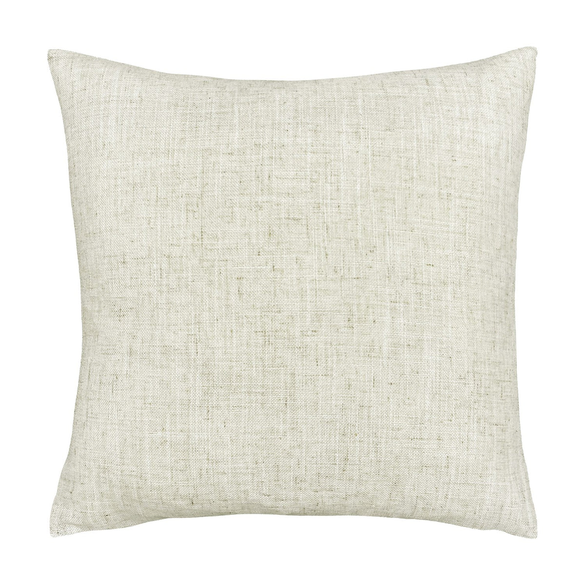 Square Hessian Animal Linen Cushion in white, showing the plain textured linen reverse side against a light studio background.
