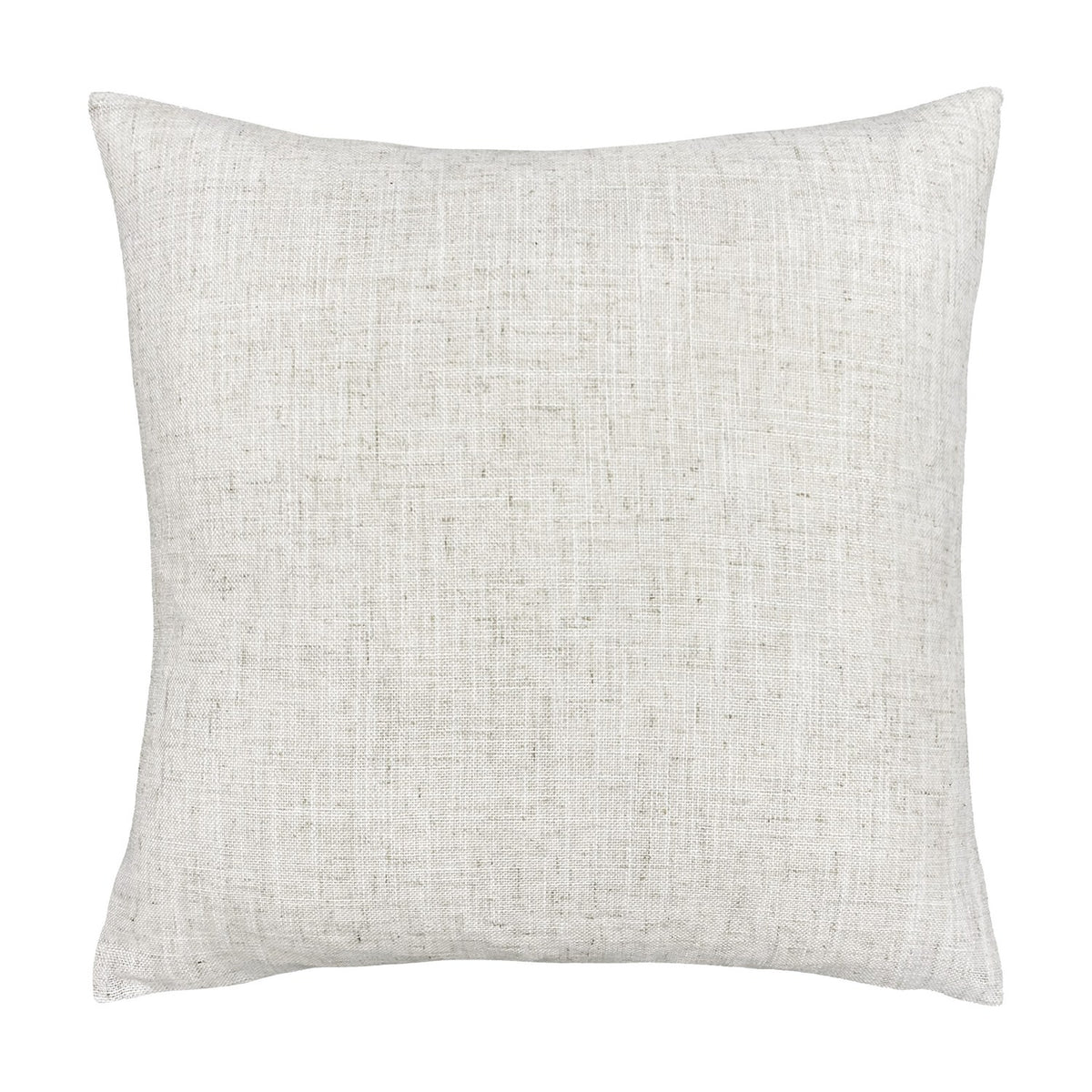 Square cushion in plain white hessian-effect linen weave with a textured natural finish, shown against a plain white background.