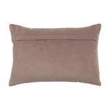 Haze Plain Velvet Cushion in Coral, rectangular bolster shape with plain smooth velvet reverse and envelope-style overlap, shown on a white background.