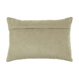 Haze Plain Velvet Cushion in Quartz, rectangular velvet cushion with plain beige-greige finish and rear envelope closure, shown on a white background.