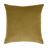 Haze Plain Velvet Cushion in mustard yellow, square shape with a hidden zip closure on the reverse, shown against a plain white background.