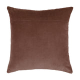 Haze Plain Velvet Cushion in Persimmon, square with plain smooth velvet reverse in a warm rust-brown shade, shown on a white background with a concealed zip opening.