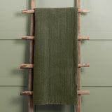 Haze Velvet Cotton Throw - Sage