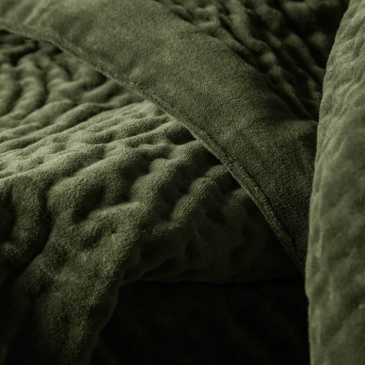 Haze Velvet Cotton Throw - Sage