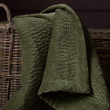 Haze Velvet Cotton Throw - Sage
