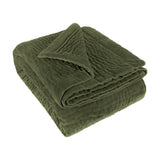 Haze Velvet Cotton Throw - Sage