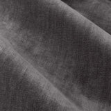 Close-up of Heavy Chenille Velvet Lined Eyelet Curtains in charcoal, showing the dense pile texture and deep, soft folds of the fabric.