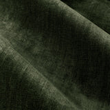 Close-up of Heavy Chenille Velvet Eyelet Curtains in lichen, showing deep olive-green fabric with soft folds and a matte, textured weave.