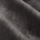 Heavy Chenille Plain Velvet Pencil Pleat Curtains - Charcoal