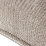 Close-up of the Heavy Chenille Eyelet Velvet Cushion in greige, showing the soft, close-woven chenille velvet texture and piped edge trim.
