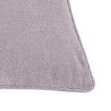 Close-up of the Heavy Chenille Plain Velvet Cushion in mauve, showing the textured woven fabric and a corner with piped edge on a white background.