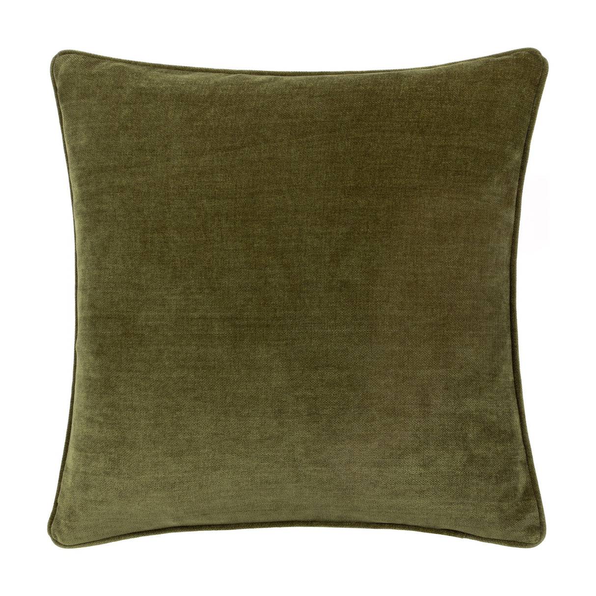 Heavy Chenille Eyelet Velvet Cushion - Olive