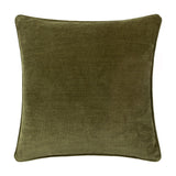 Heavy Chenille Eyelet Velvet Cushion - Olive