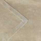 Close-up of the Heavy Chenille Eyelet Linen Throw in beige, showing the plush woven texture and a folded, stitched edge detail.