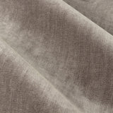 Close-up of Heavy Chenille Velvet Plain Eyelet Curtains in greige, showing the soft grey-brown velvet fabric with folded drape and subtle light-catching texture.
