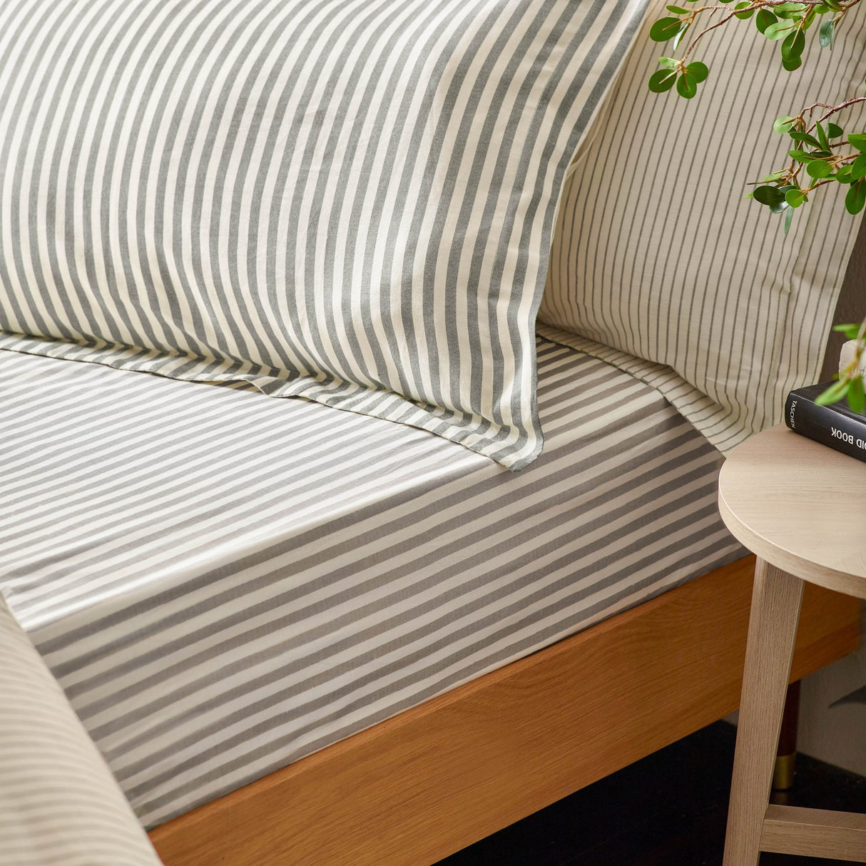 Hebden Melange Cotton Pillowcase Pair - Grey