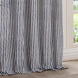 Hebden Cotton Printed Eyelet Curtains - Navy