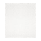 Hermione Linen Cotton Bedspread in ivory, diamond-quilted with a frilled edge trim, shown on a plain white background.