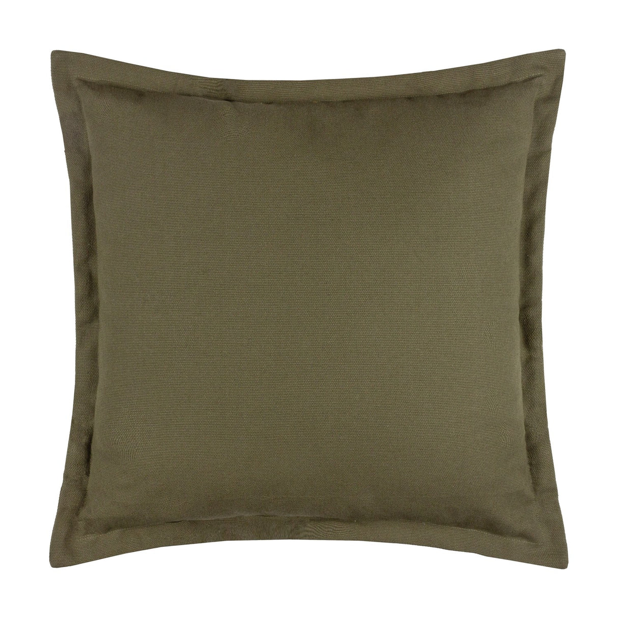 Holmfirth Canvas Plain Cotton Cushion - Lichen