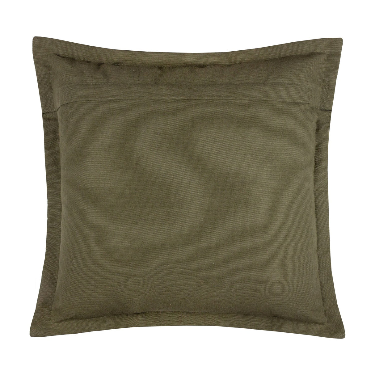 Holmfirth Canvas Plain Cotton Cushion - Lichen