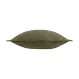 Holmfirth Canvas Plain Cotton Cushion - Lichen