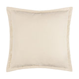 Holmfirth square cushion in natural cotton canvas with a plain front and flat oxford border edge, shown on a white background.