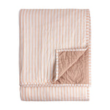 Hebden Percale Cotton Bedspread - Blush / Cotta