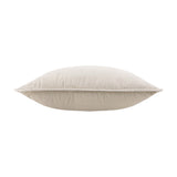 Hebden Percale Cotton Cushion in stone, shown side-on with quilted grid stitching and piped edge, set against a plain white background.
