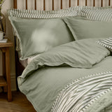 Hebden Cotton Plain Duvet Cover Set - Bay Green