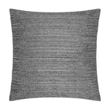 Jupiter Jacquard Chenille Cushion in graphite, square with ridged horizontal texture in mid-to-dark grey and silver-grey tones, shown on a plain white background.