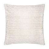 Jupiter Jacquard Chenille Cushion in ivory, square with fine corded ridged texture and subtle gold sheen, shown on a plain white background.