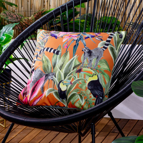 Kali Animals Reversible Polyester Cushion - Multicolour