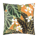 Kali Leaves Reversible Polyester Cushion - Multicolour