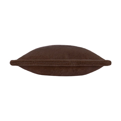 Kallu Plain Faux Fur Cushion - Chocolate