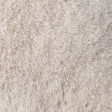 Close-up of the Kallu Reversible Faux Fur Cushion in natural beige, showing the plush pile texture with subtly shaded tones throughout.